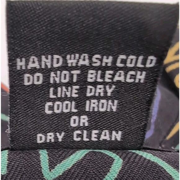 HARLEY DAVIDSON X TORI RICHARD Silk Shirt Womens L Black Print Button Shirt Top - Picture 5 of 11